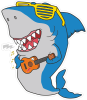 Barevný žralok 009 levá zpěv s kytarou
