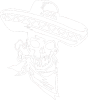 Cowboy sombrero pravá kostra