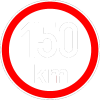 Maximální rychlost 150km - nejvyšší konstrukční rychlost