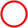 Maximální rychlost 160km - nejvyšší konstrukční rychlost