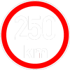 Maximální rychlost 250km - nejvyšší konstrukční rychlost