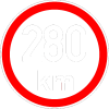 Maximální rychlost 280km - nejvyšší konstrukční rychlost