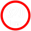 Maximální rychlost 320km - nejvyšší konstrukční rychlost