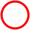 Maximální rychlost 330km - nejvyšší konstrukční rychlost