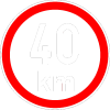 Maximální rychlost 40km - nejvyšší konstrukční rychlost