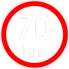 Maximální rychlost 70km - nejvyšší konstrukční rychlost
