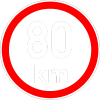 Maximální rychlost 80km - nejvyšší konstrukční rychlost