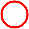 Maximální rychlost 95km - nejvyšší konstrukční rychlost