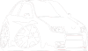 Škoda Fabia RS 002 karikatura pravá