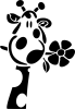 Žirafa 004 pravá s kytičkou