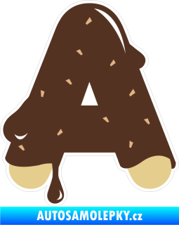 Samolepka Barevná abeceda 001 písmeno A s čokoládovou polevou