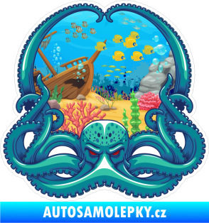 Samolepka Barevná chobotnice 008 pravá podmořský svět