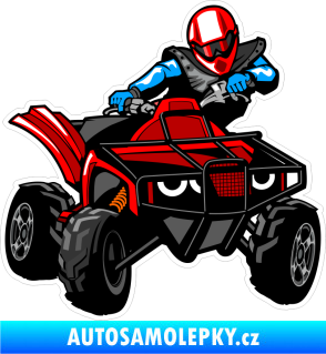 Samolepka Barevná čtyřkolka 001 levá