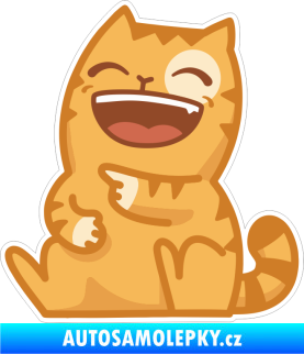 Samolepka Barevná kočka 002 levá smích