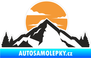 Samolepka Barevná krajina hory 001 levá