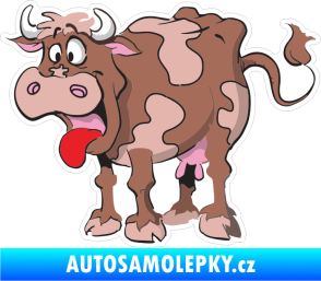 Samolepka Barevná kráva 006 levá bláznivá