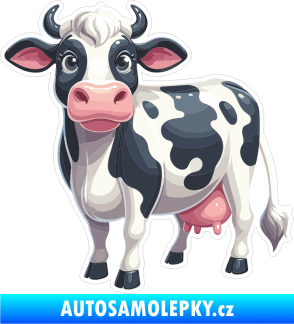 Samolepka Barevná kráva 007 levá