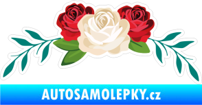 Samolepka Barevná květina 002 barevné růže