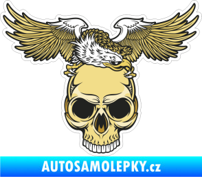 Samolepka Barevná lebka 011 pravá s orlem