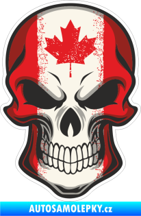 Samolepka Barevná lebka 017 vlajka Kanada