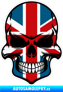 Samolepka Barevná lebka 020 vlajka Velká Británie