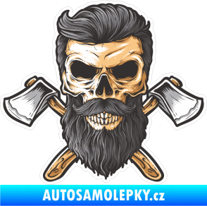 Samolepka Barevná lebka 040 levá dřevorubec