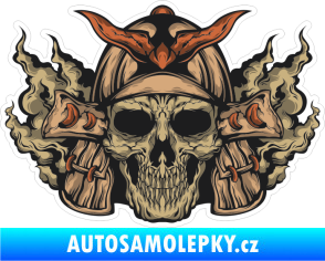Samolepka Barevná lebka 078