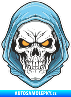 Samolepka Barevná lebka 145 v kápi