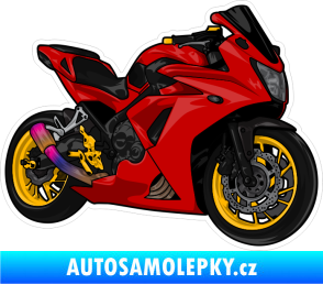 Samolepka Barevná motorka 003 pravá