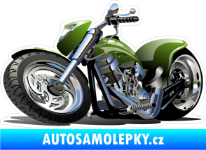 Samolepka Barevná motorka 009 levá karikatura