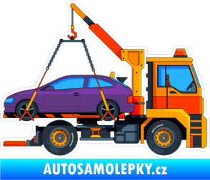 Samolepka Barevná odtahová služba 001 pravá