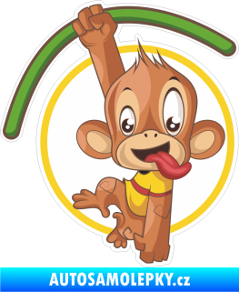 Samolepka Barevná opice 006 levá veselý opičák