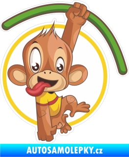 Samolepka Barevná opice 006 pravá veselý opičák