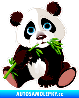 Samolepka Barevná panda 008 levá s bambusem