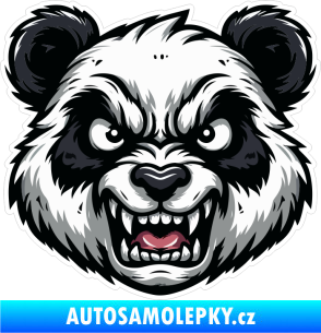 Samolepka Barevná panda 011 rozzuřená