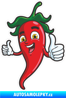 Samolepka Barevná paprika 001 levá chilli paprička