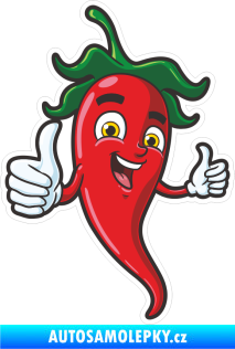 Samolepka Barevná paprika 001 pravá chilli paprička