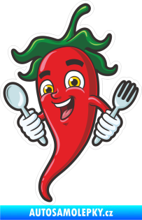 Samolepka Barevná paprika 002 levá chilli paprička