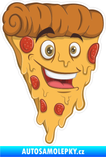 Samolepka Barevná pizza 001 pravá sýrová
