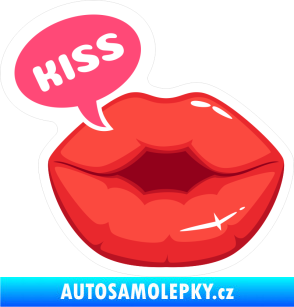 Samolepka Barevná pusa 002