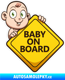 Samolepka Barevná rodina v autě 006 levá baby on board
