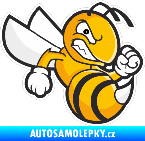 Samolepka Barevná rozzuřená vosa 003 pravá