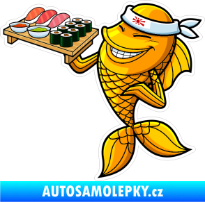 Samolepka Barevná ryba 002 levá I love sushi