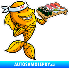Samolepka Barevná ryba 002 pravá I love sushi