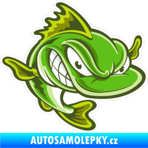 Samolepka Barevná ryba 009 pravá rozzuřená