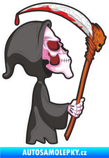 Samolepka Barevná smrtka 012 pravá s krvavou kosou