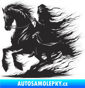 Samolepka Barevná smrtka 034 levá na koni černobílá