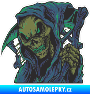 Samolepka Barevná smrtka 041 levá v kápi s kosou