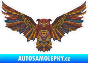 Samolepka Barevná sova 013