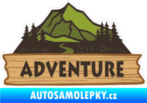 Samolepka Barevná turistika 002 výprava na hory